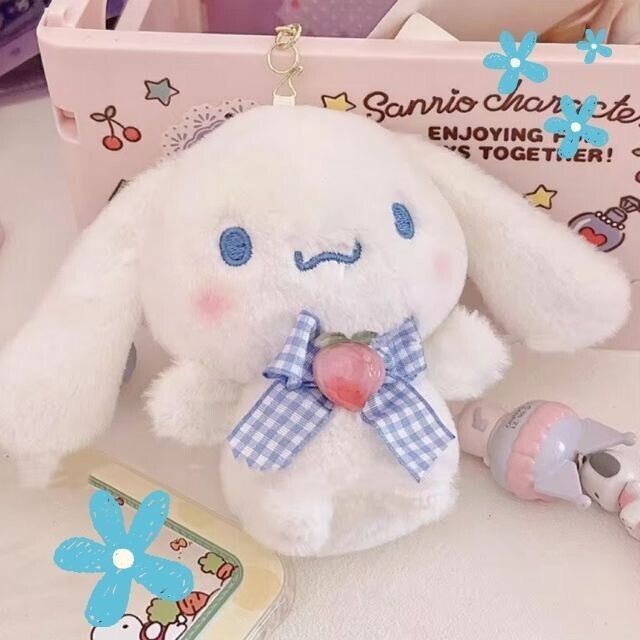 NEW Cinnamoroll Sanrio Plush Keychain Toy Cartoon Student Backpack Doll Gift