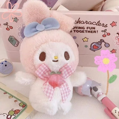 NEW My Melody Sanrio Plush Keychain Toy Cartoon Student Backpack Doll Gift