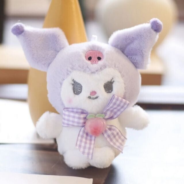 NEW KUROMI Sanrio Plush Keychain Toy Cartoon Student Backpack Pendant Doll Gift